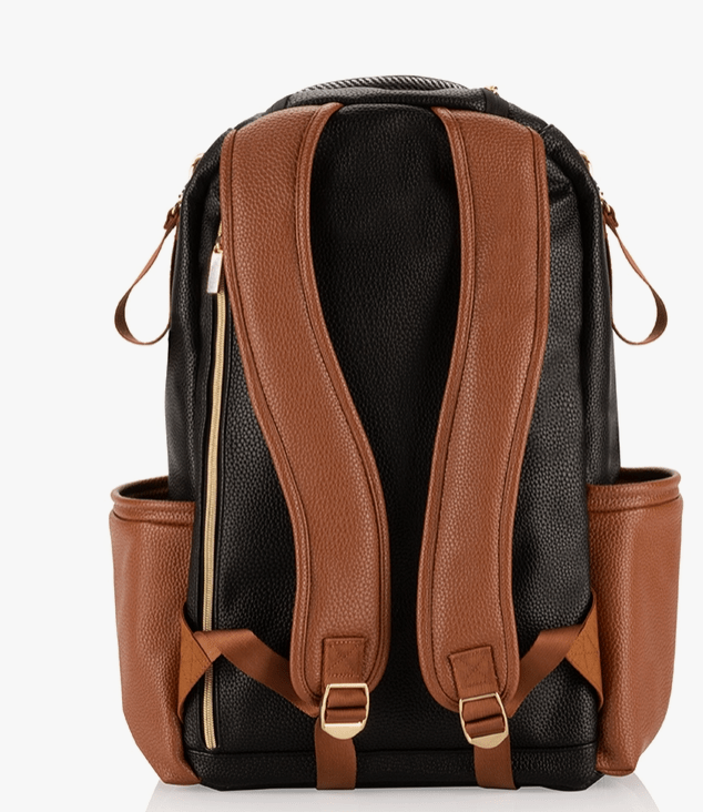 Itzy Ritzy Diaper Bags Coffee and Cream Boss Plus Large Capacity Travel Luggage Backpack