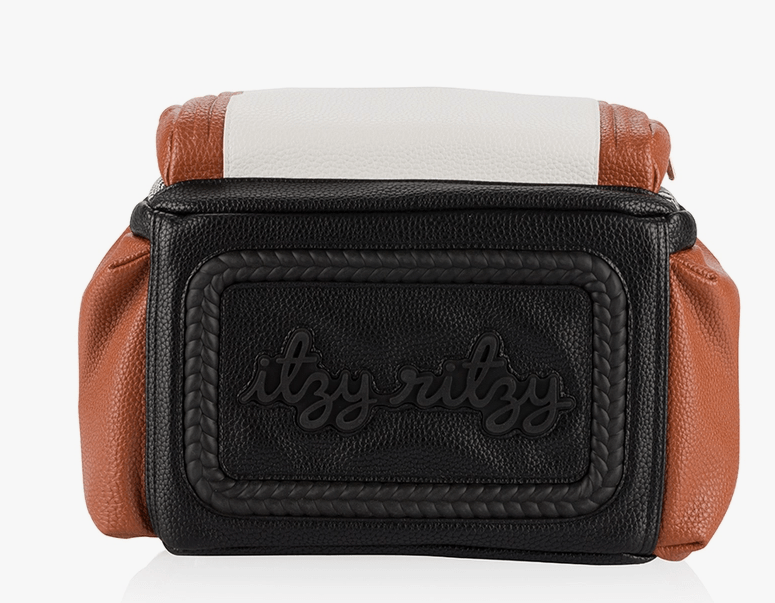 Itzy Ritzy Diaper Bags Coffee and Cream Boss Plus Large Capacity Travel Luggage Backpack