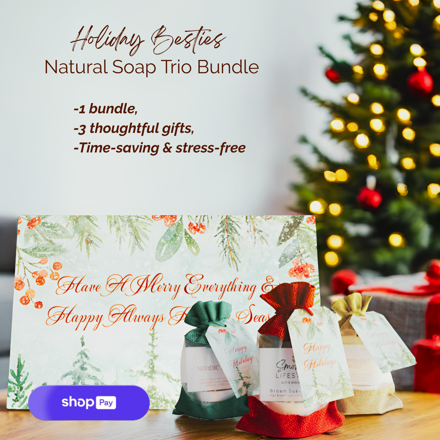 Holiday Besties Natural Soap Trio Bundle