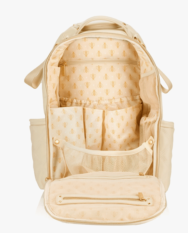 Itzy Ritzy Boss Plus Backpack Milk and Honey Diaper Bag