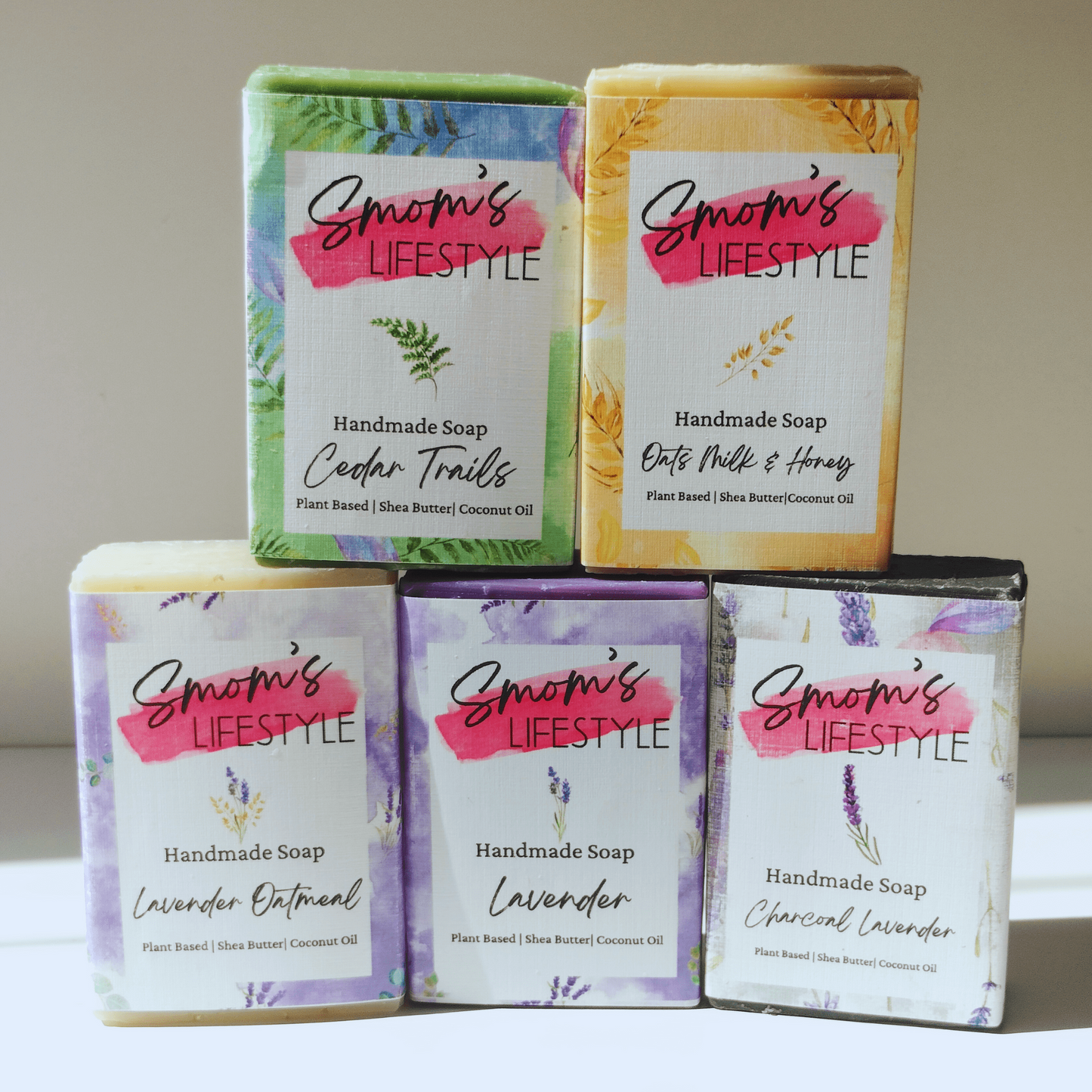 Lavender & Oats Moisturizing Dry Skin Soaps - 5 Pack