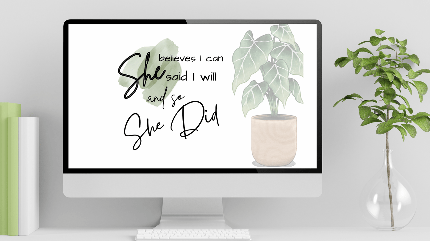 She Believes She Can Work Affirmation Quote Bundle