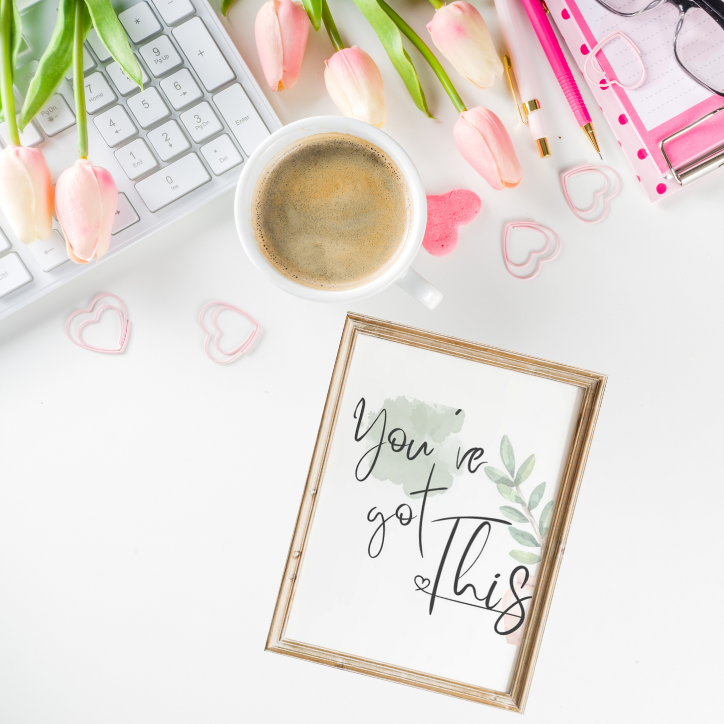 Affirmations for Women Wallpapers & Printables Bundle- "You Got This" Job Promotion Affirmation