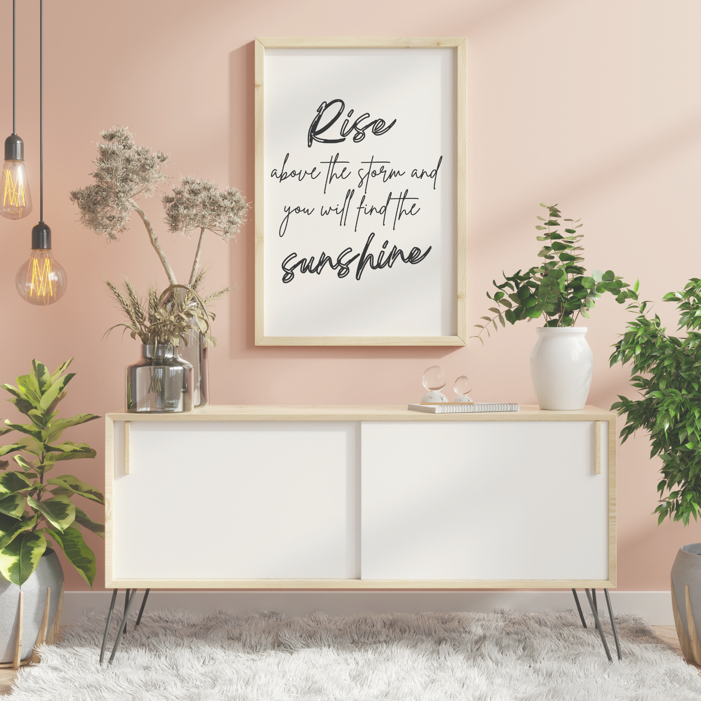 Rise and Shine Black and White Minimalist Self Care Quote Bundle