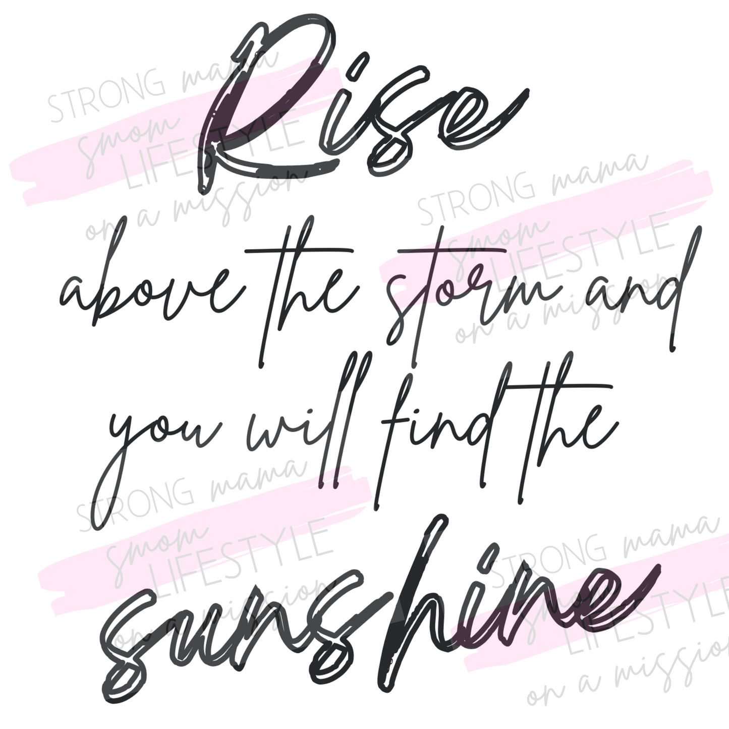 Rise and Shine Black and White Minimalist Self Care Quote Bundle