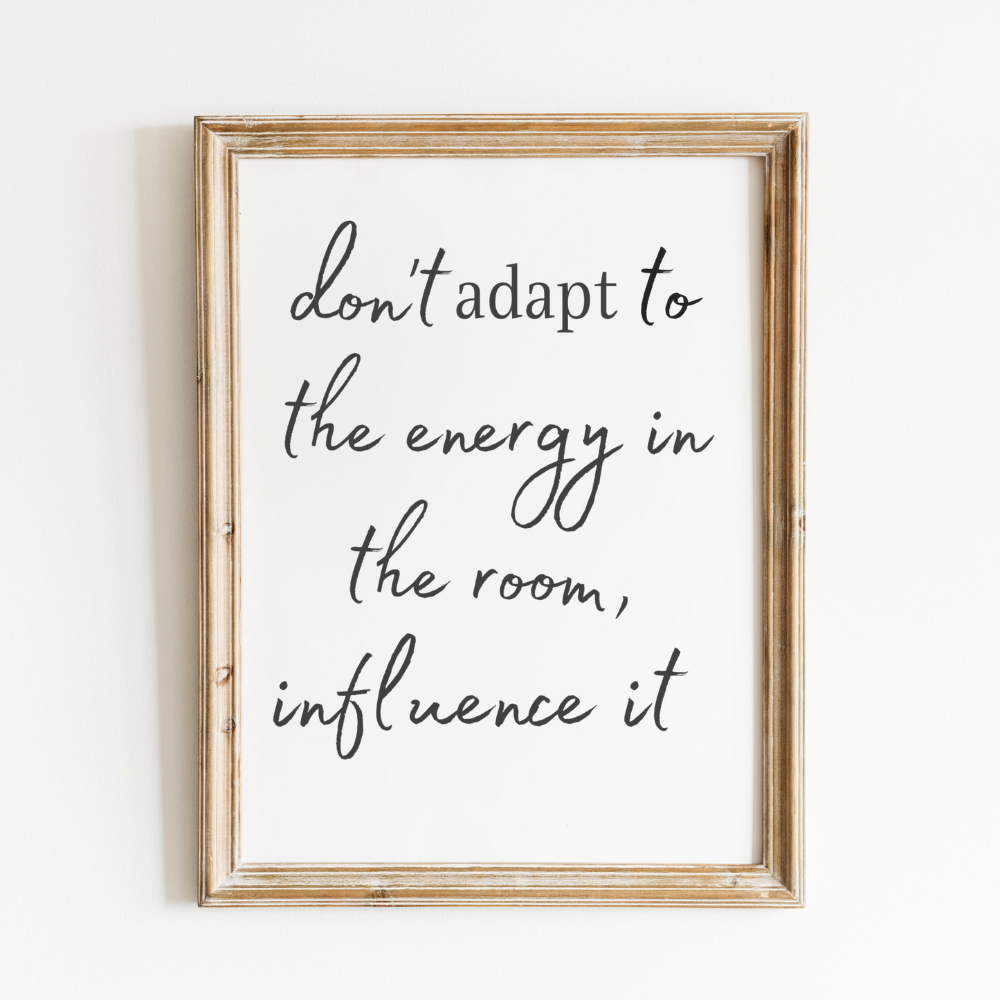 Affirmations for Women Wallpapers & Printables Bundle- Don't Adapt to Energy Black and White Affirmation