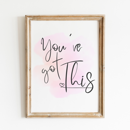 You Got This Watercolor Self Care Affirmation Bundle