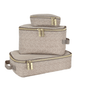 Itzy Ritzy Vanilla Latte Pack Like A Boss Packing Cubes & Travel Toiletries Bag
