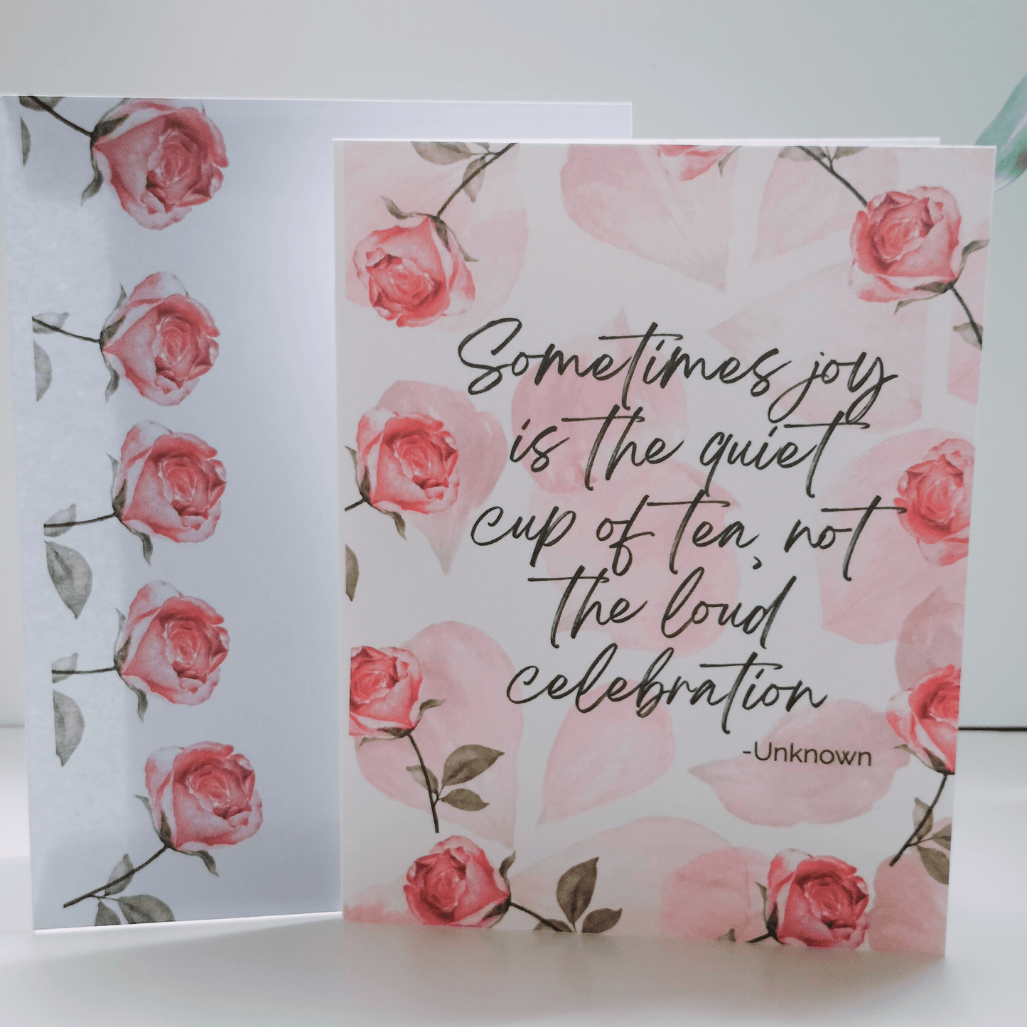 Encouraging Cards - Sometimes joy is the quiet cup of tea