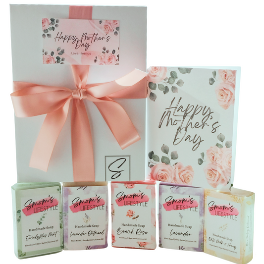 Mother's Day Self Care Gifts- Roses & Oats Soap Gift Set  - 5 Pack