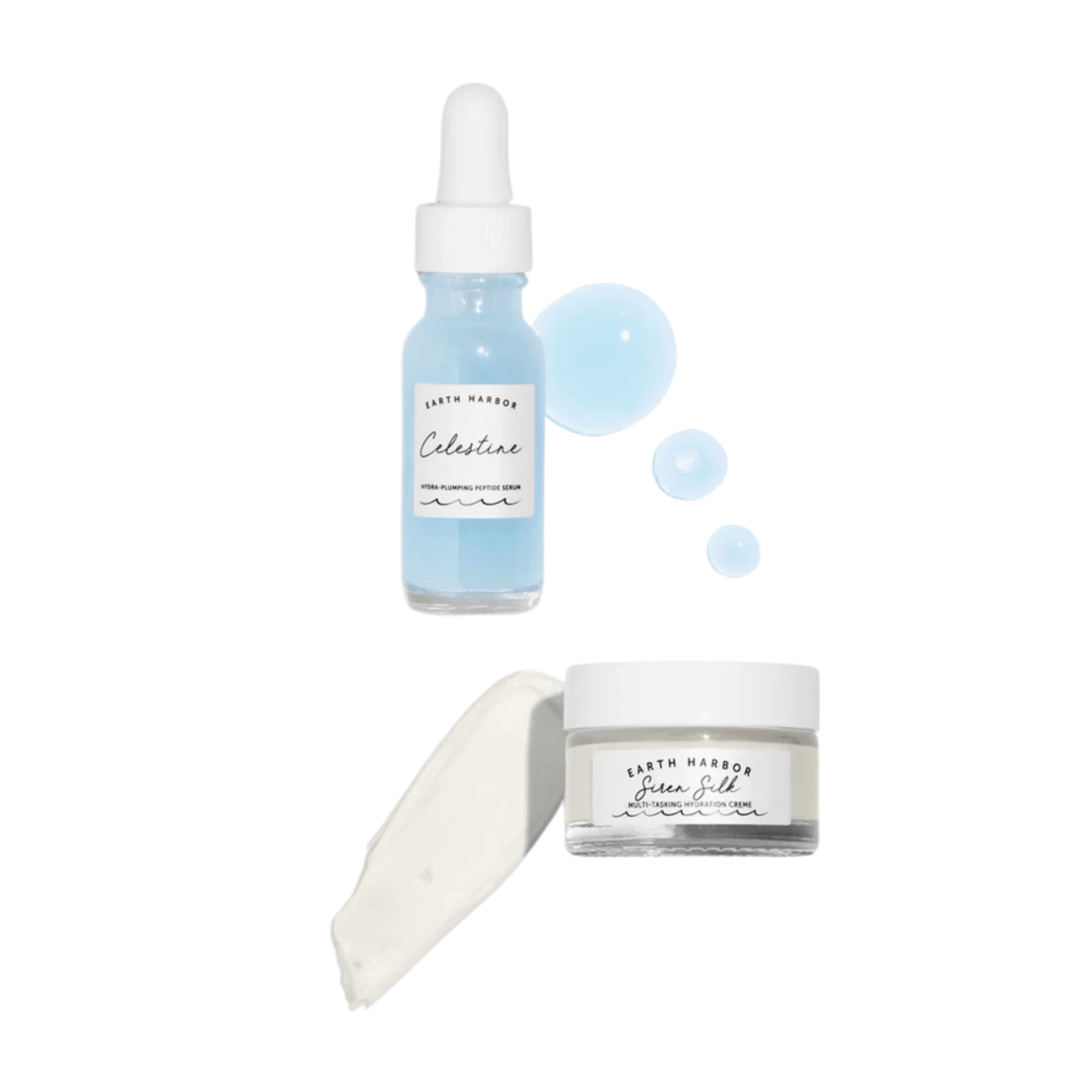 Earth Harbor CELESTINE Hydra-Plumping Peptide Serum + Siren Silk