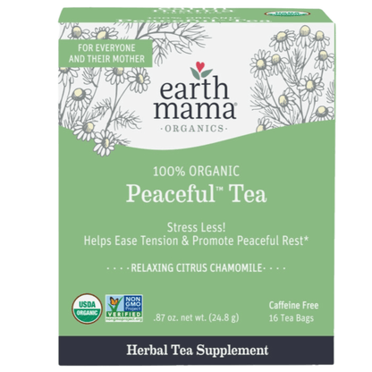 Peaceful Tea Earth Mama Organic | Calming, Relaxing Herbal Blend