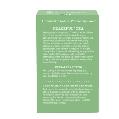 Peaceful Tea Earth Mama Organic | Calming, Relaxing Herbal Blend