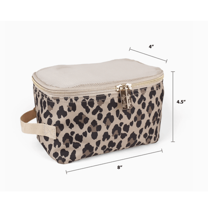 Itzy Ritzy Diaper Bag Insert Leopard Pack Like A Boss Organizer Cubes & Travel Toiletries Bag