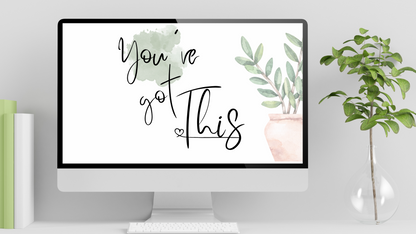 Affirmations for Women Wallpapers & Printables Bundle- "You Got This" Job Promotion Affirmation