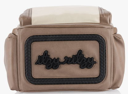 Itzy Ritzy Boss Plus Backpack Vanilla Latte - Large Capacity Travel Diaper Bag