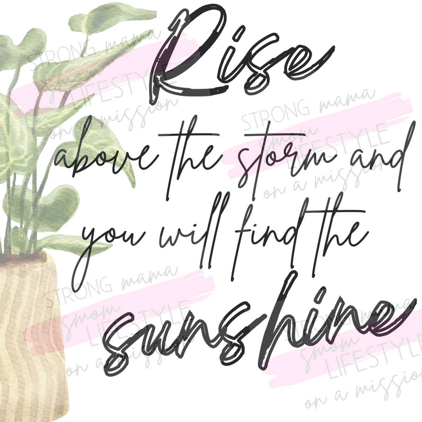 Rise and Shine Botanical Boho Wallpaper Laptop Self Care Affirmations for Women's Work & Life Balance