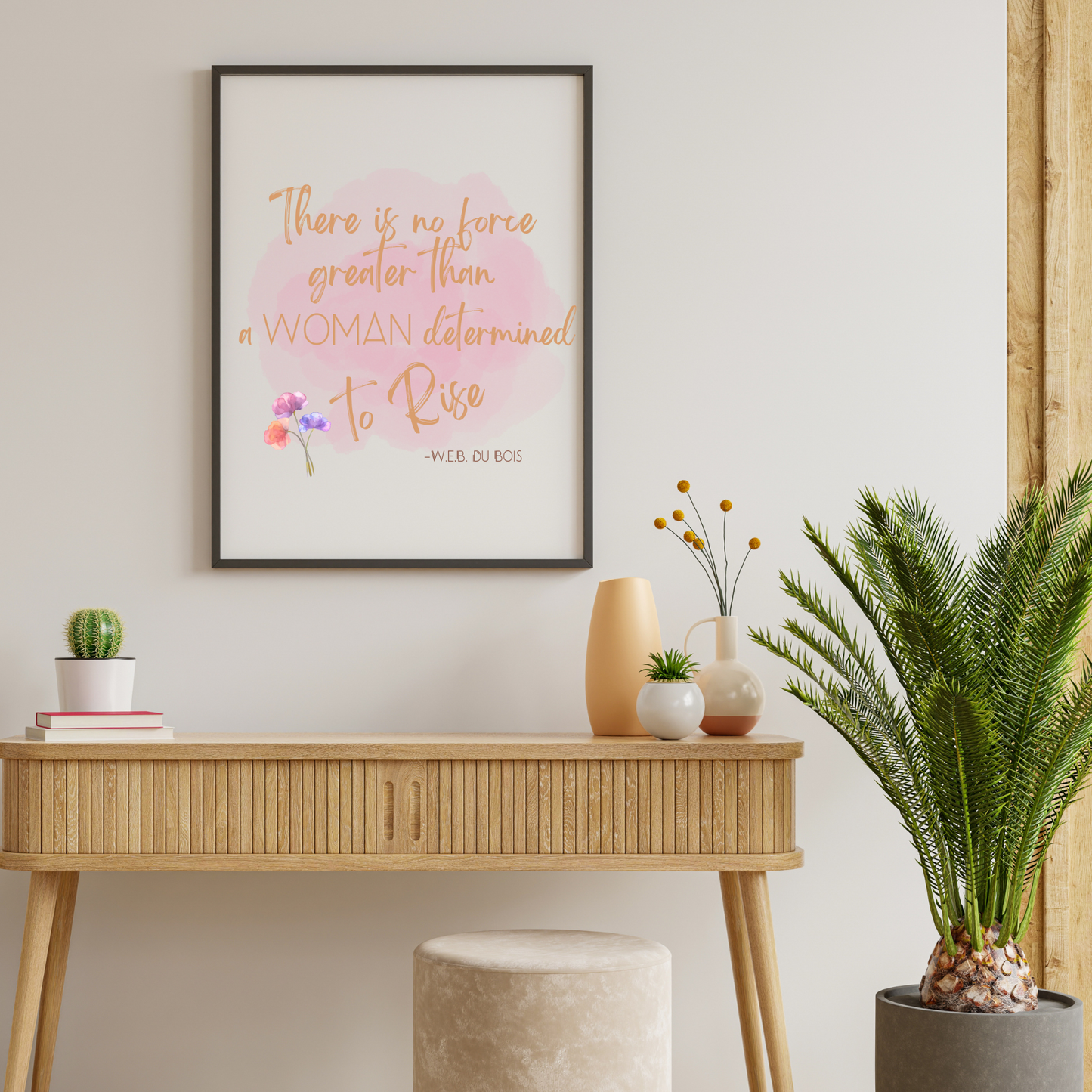 No Force Greater W.E.B. DuBois Watercolor Boho Desktop Wallpaper & Self Care Affirmation Bundle