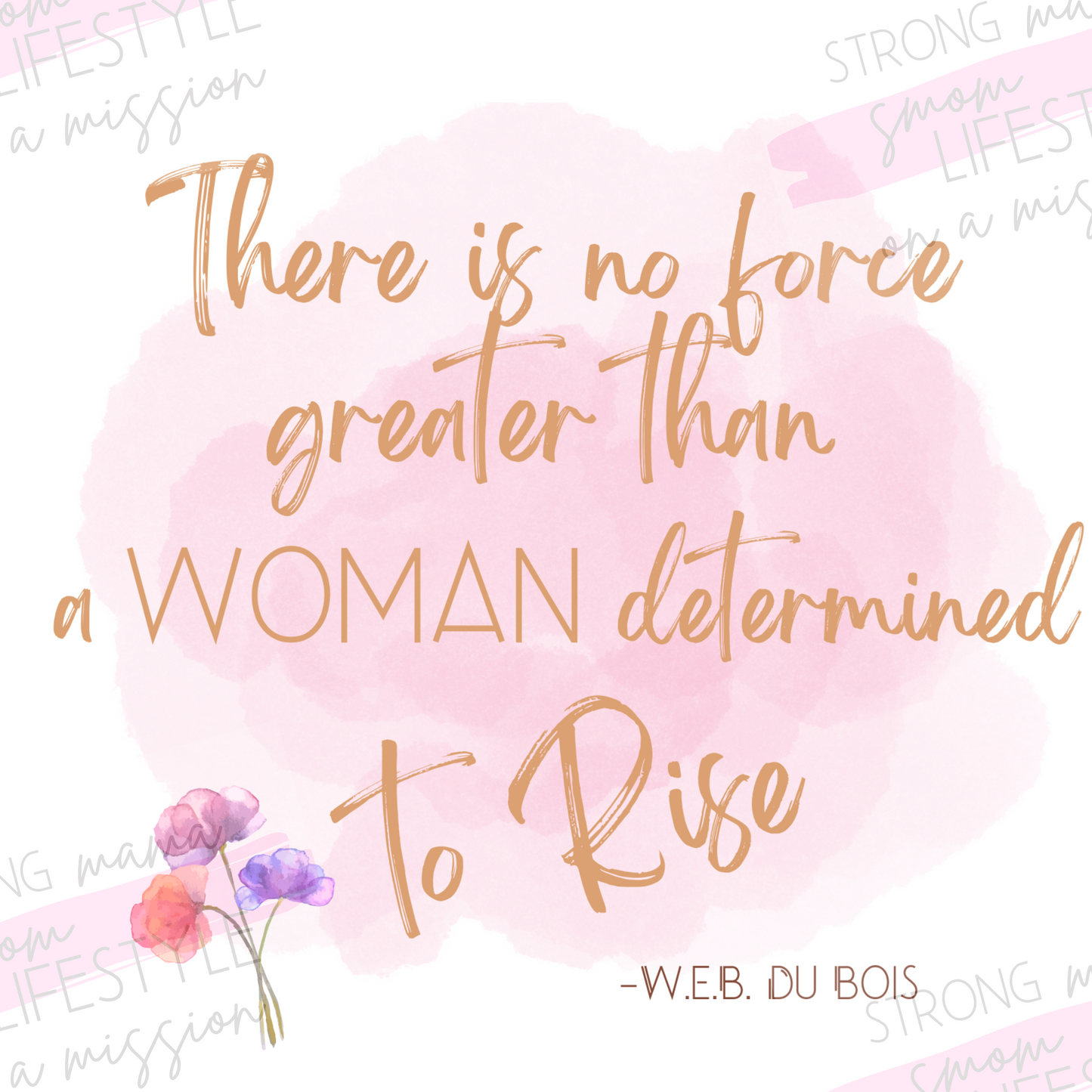 No Force Greater W.E.B. DuBois Watercolor Boho Desktop Wallpaper & Self Care Affirmation Bundle