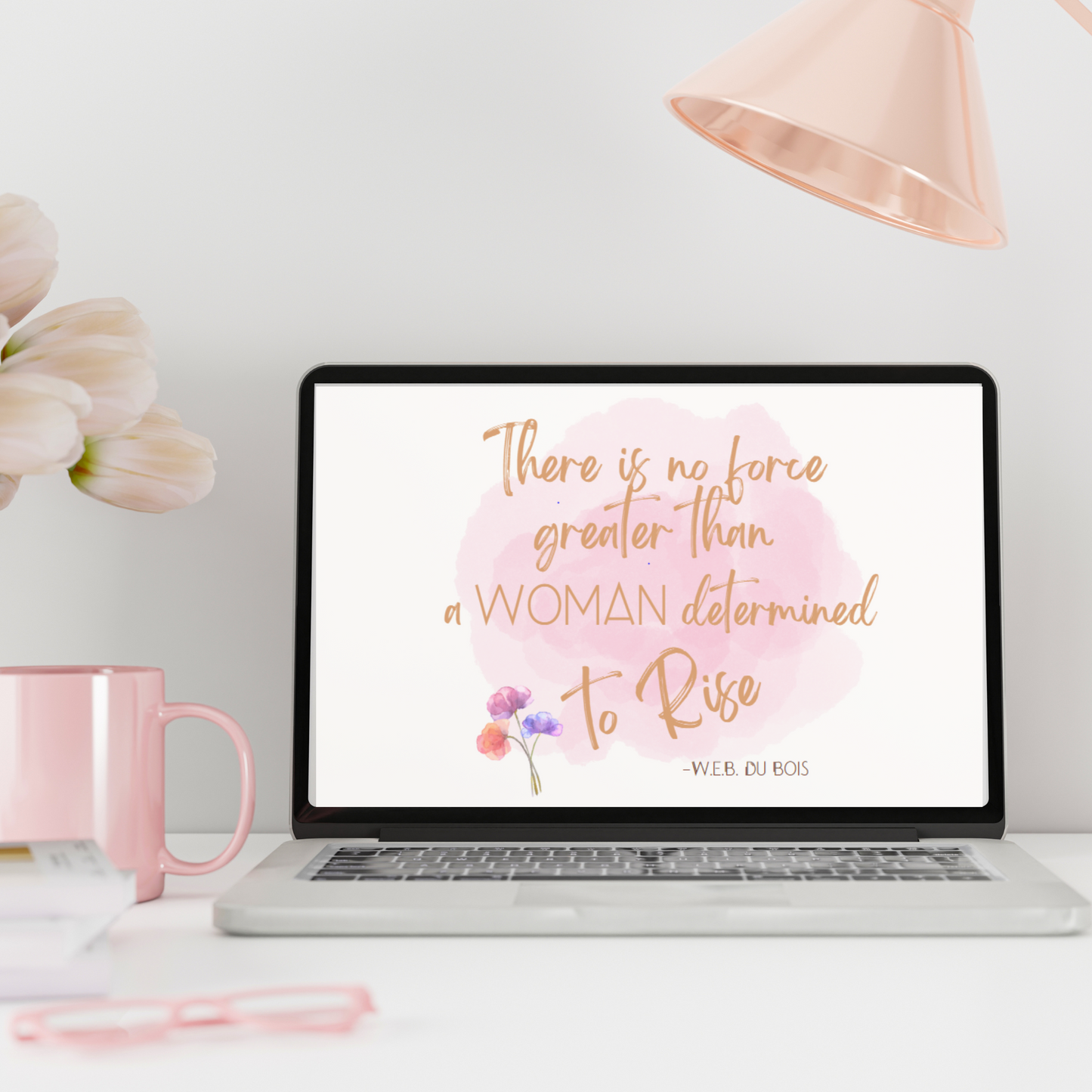 No Force Greater W.E.B. DuBois Watercolor Boho Desktop Wallpaper & Self Care Affirmation Bundle