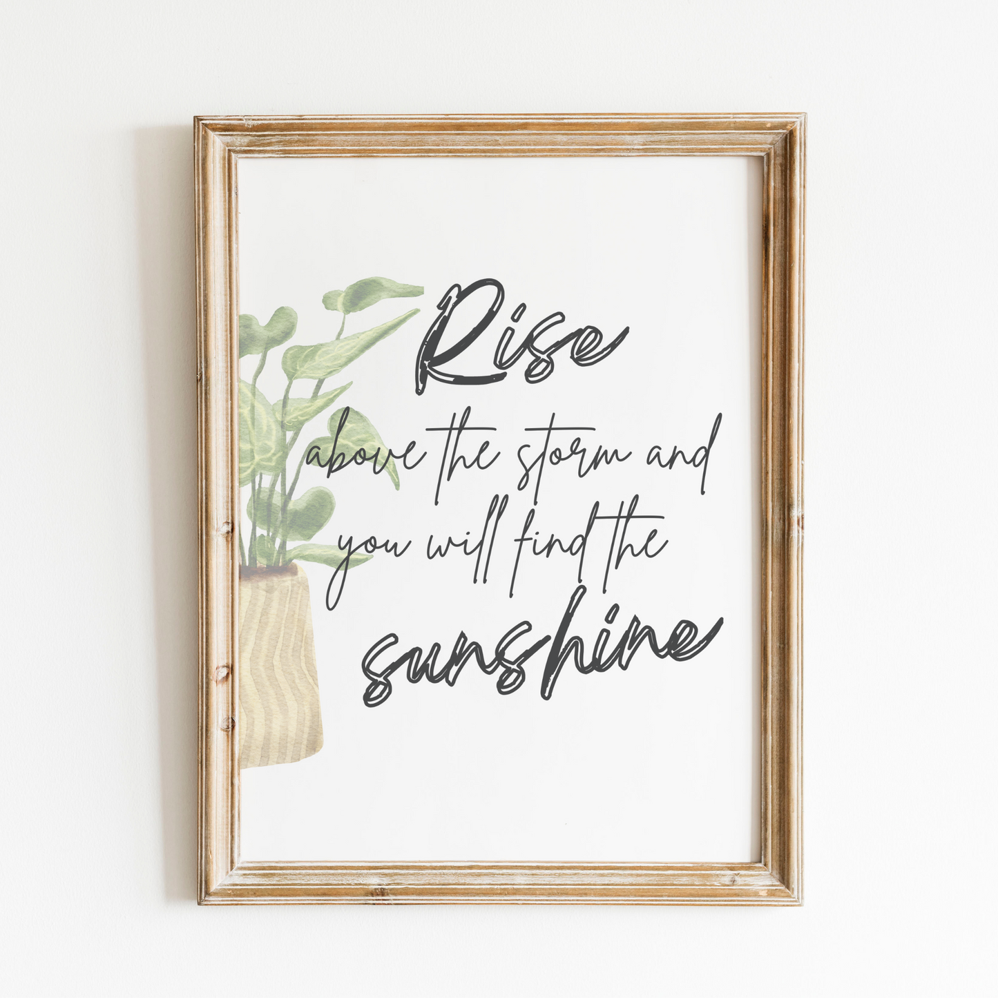 Rise and Shine Botanical Boho Wallpaper Laptop Self Care Affirmations for Women's Work & Life Balance