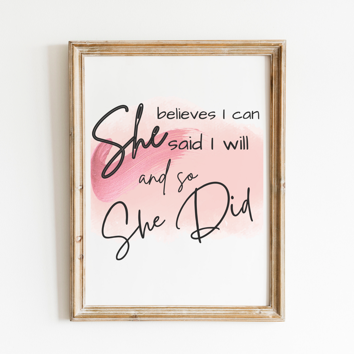 Pink "She" Work Affirmations Quote Bundle