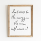 Affirmations for Women Wallpapers & Printables Bundle- Don't Adapt to Energy Black and White Affirmation