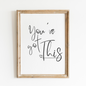 You Got This Black and White Self Care Affirmation Bundle